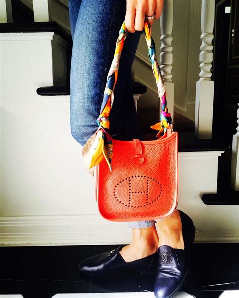 hermes evelyne bag with twilly|Hermes twilly scarf dupe.